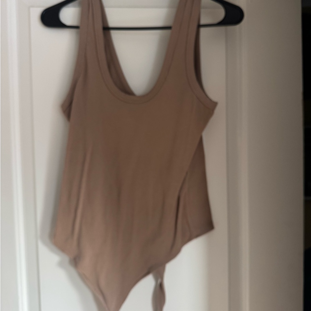 Abercrombie Tan Ribbed Tank Top Bodysuit